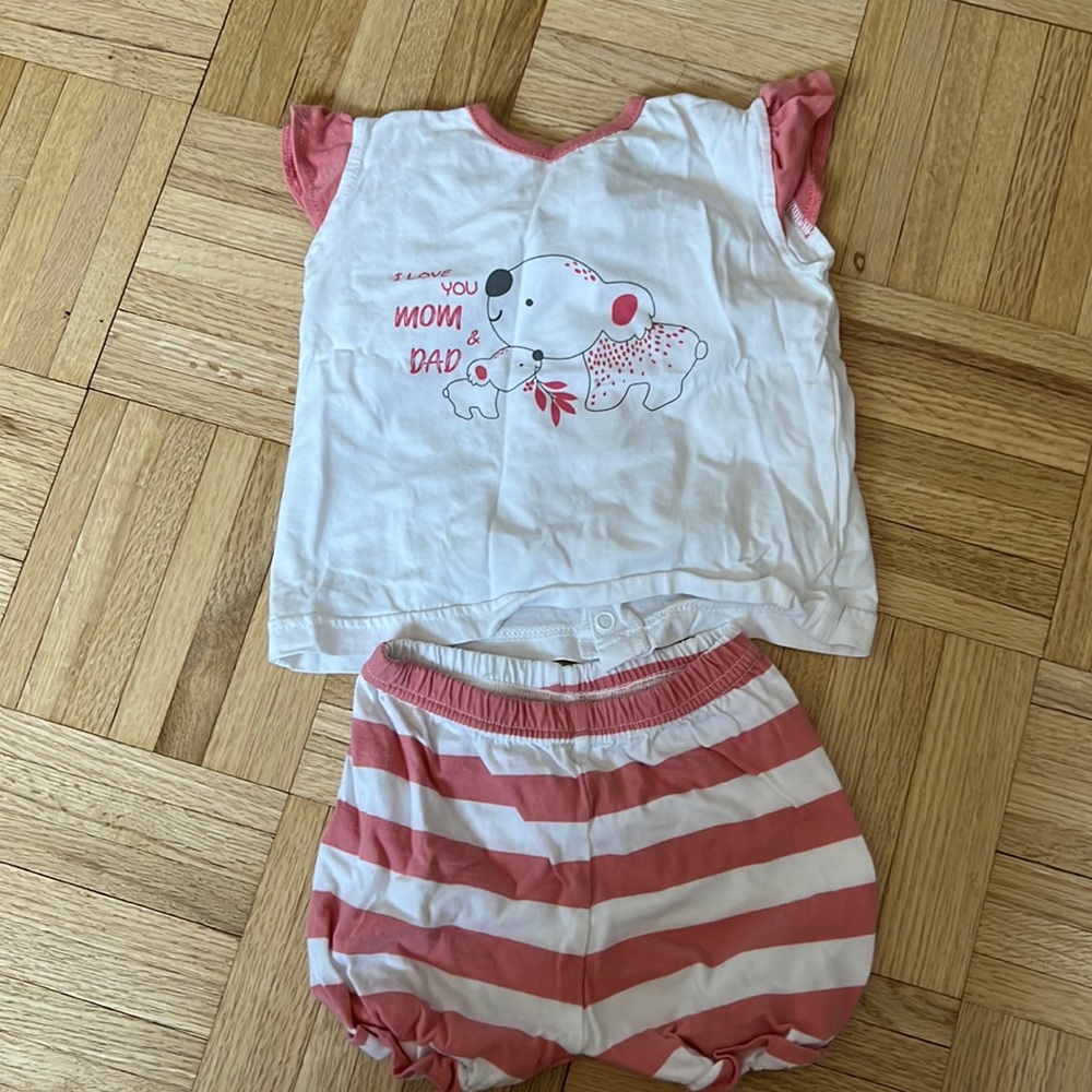 FS baby top and bottom matching set 9m